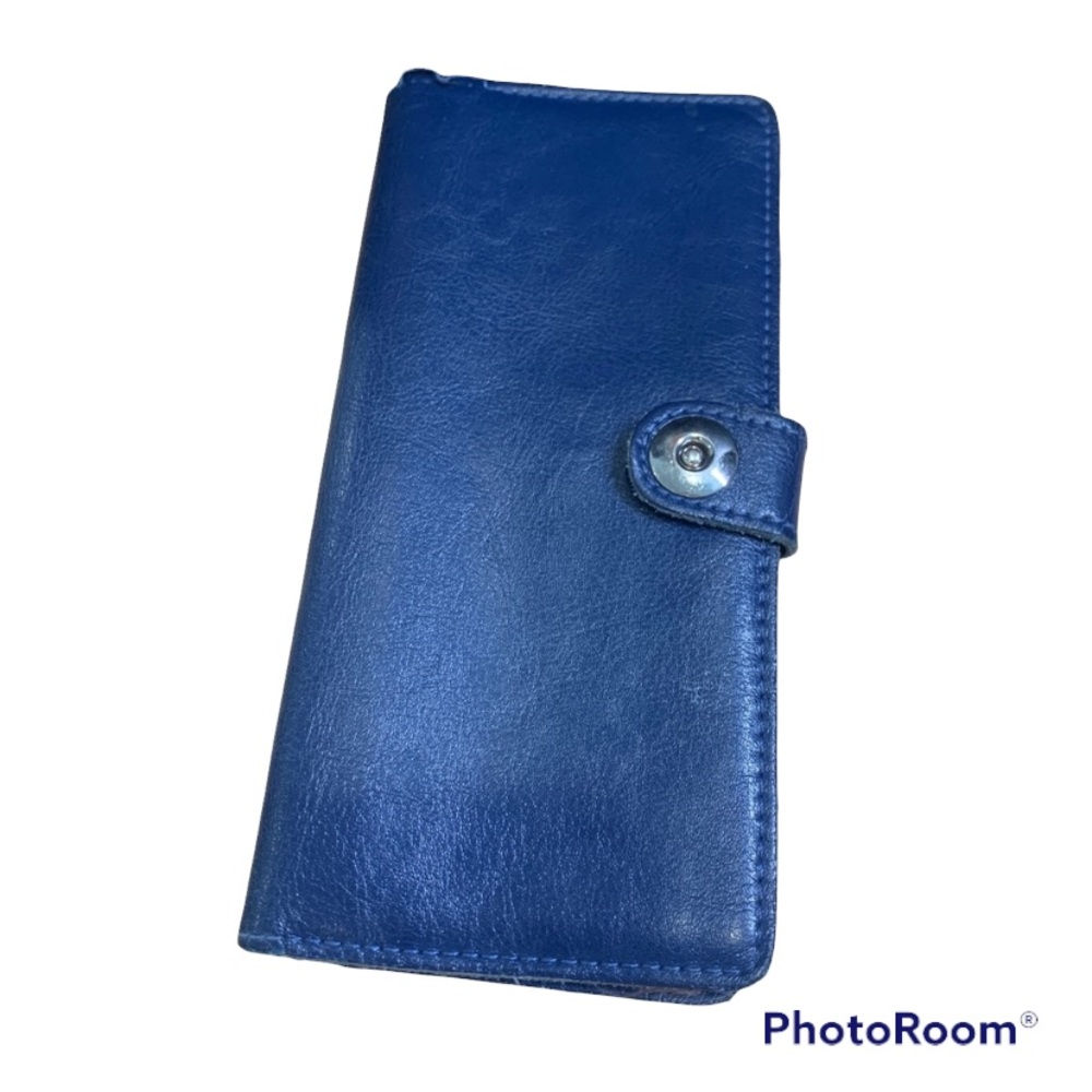 Blue Leather Wallet